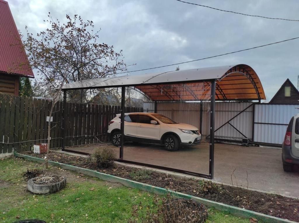 Прозрачные шторы ПВХ для навеса под автомобиль в Липках